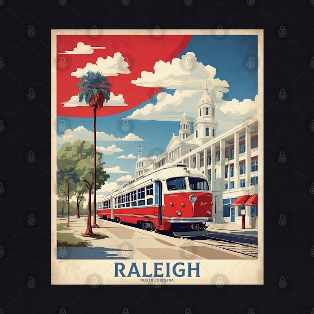 Raleigh North Carolina United States of America Tourism Vintage Poster by TravelersGems